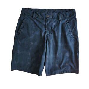 Lululemon Plaid Men's Shorts sz 36 with 10" inseam, Hidden zipper pocket